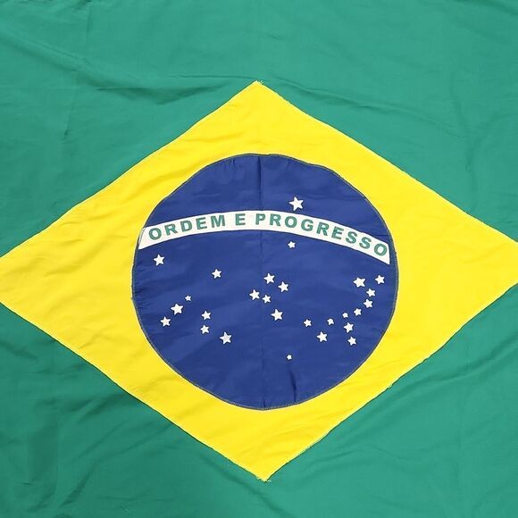 Brazil Flag Sewn 39" x 56" - Picture 6 of 10